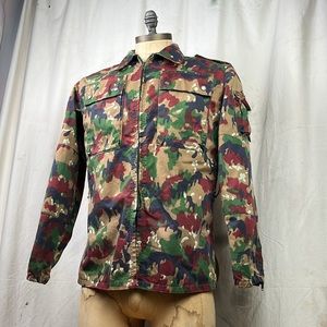 Vintage Swiss Military Camouflage Jacket